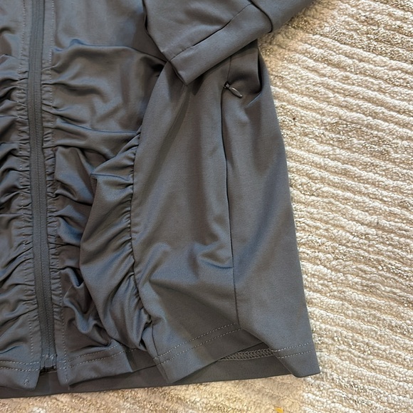 Maternity athletic zip up jacket grey tall friendly pregnancy - Picture 5 of 6